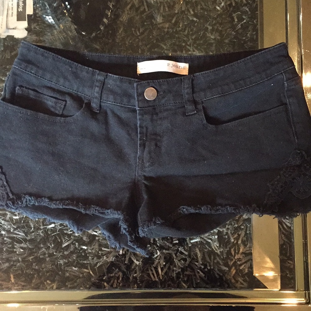 Rubbish Brand Black Shorts